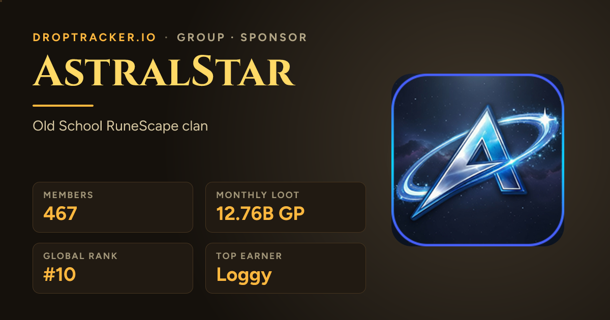 Astral Star on DropTracker